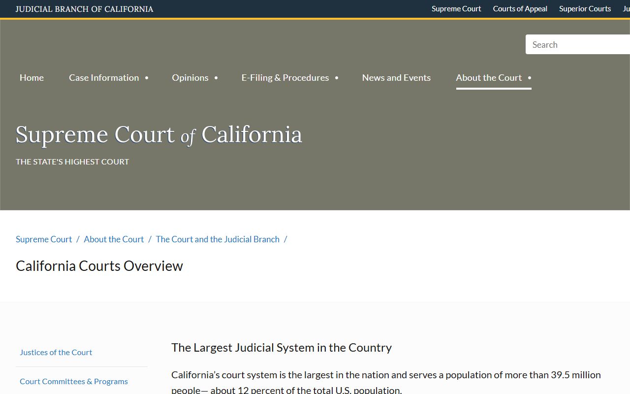 Marin County probate records California courts overview page