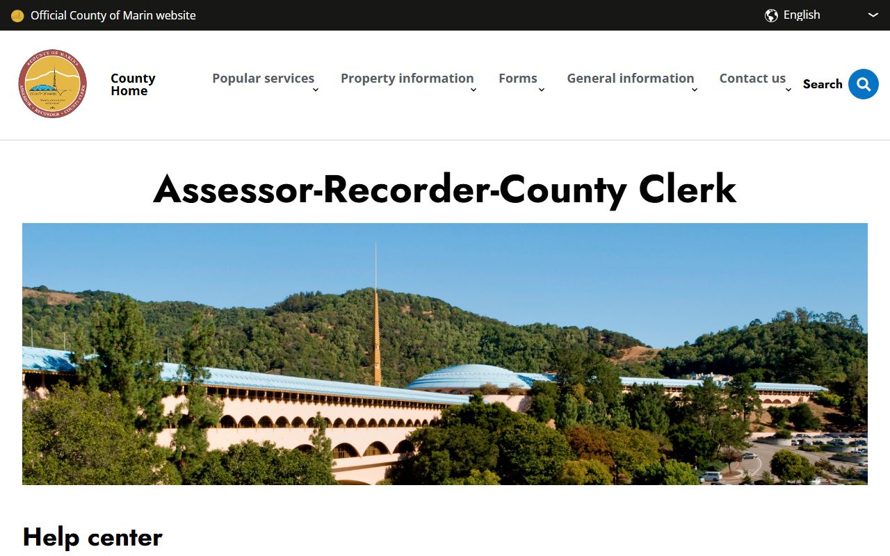 Marin County public records Assessor-Recorder-County Clerk homepage